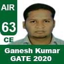 Ganesh-Kumar-GATE-2020-Topper-AIR63-CE