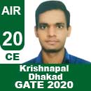 Krishnapal-Dhakad-GATE-2020-Topper--AIR20-CE