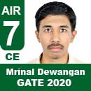 Mrinal-Dewangan-GATE-2020-Topper--AIR7-CE