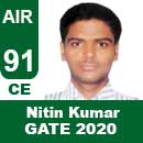 Nitin-Kumar-GATE-2020-Topper-AIR91-CE