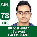 Shiv-Kumar-Jaiswal-GATE-2020-Topper-AIR78-CE