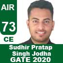 Sudhir-Pratap-Singh-Jodha-GATE-2020-Topper-AIR73-CE