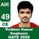 Vaibhav-Kumar-Singhania--GATE-2020-Topper-AIR49-CE